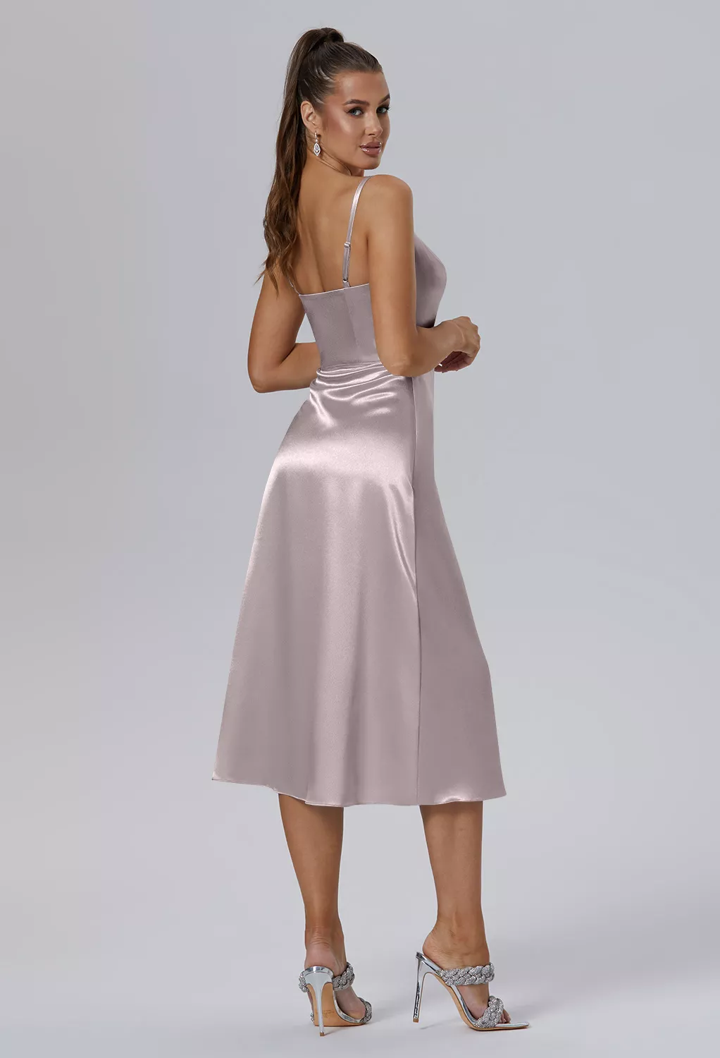 AW Faith Taupe  Cocktail Wedding Guest Dresses